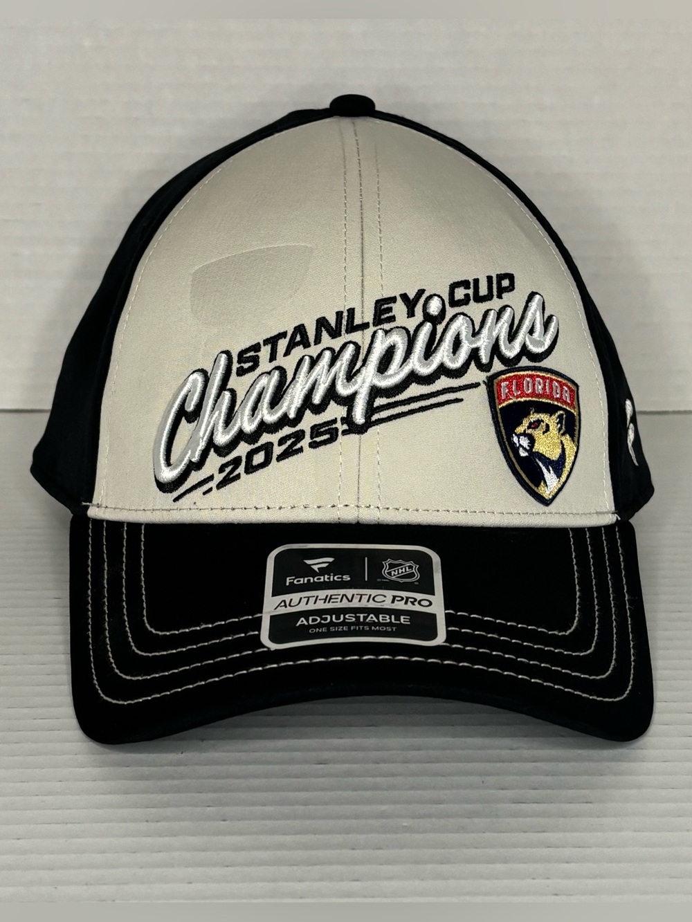 Florida Panthers Fanatics 2025 Stanley Cup Champions Locker Room Adjustable Hat